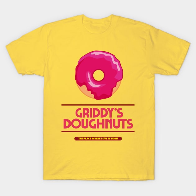 UMBRELLA ACADEMY: GRIDDYS DOUGHNUTS T-Shirt by FunGangStore